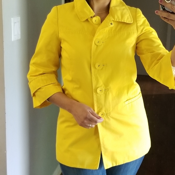 🧥JOE FRESH BRIGHT YELLOW LIGHT JACKET - Picture 10 of 10